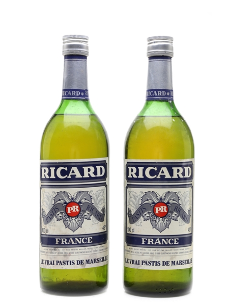 Ricard Pastis Bottled 1970s 2 x 100cl / 45%