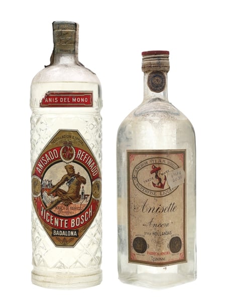 Ancora Anisette & Vicente Bosch Anisado Bottled 1960s 75cl & 100cl