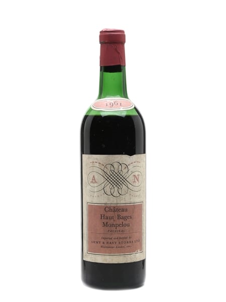 Chateau Haut Bages Monpelou 1961 Pauillac - Army & Navy Stores 75cl