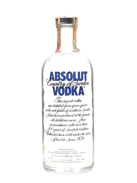 Absolut Vodka Bottled 1980s - Spirit 75cl / 40%