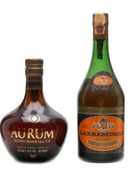 Aurum & Larressingle Orange Liqueurs Bottled 1970s & 1980s 2 x 75cl / 40%