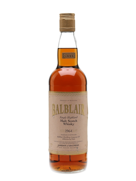 Balblair 1964 Bottled 1999 - Gordon & MacPhail 70cl / 40%