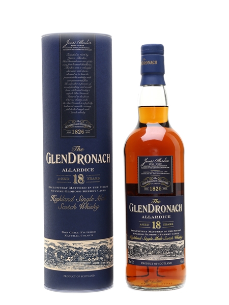 Glendronach 18 Year Old Allardice  70cl / 46%