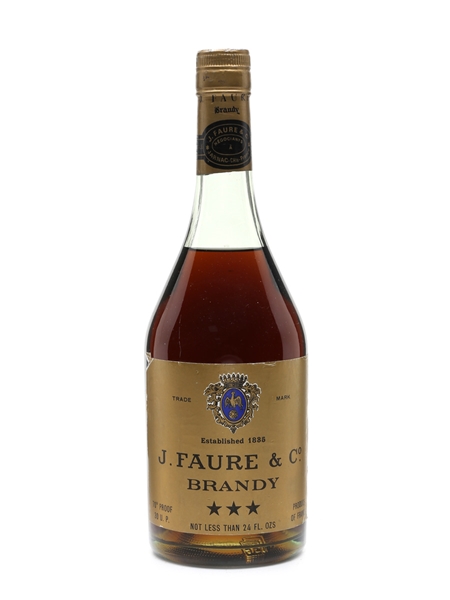 J Faure & Co Star Brandy Bottled 1970s 68cl / 40%