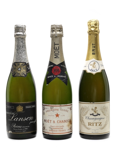 Lanson, Moet & Chandon & Ritz  3 x 75cl