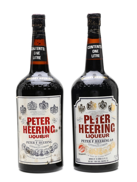 Peter Heering Liqueurs Bottled 1980s 2 x 100cl