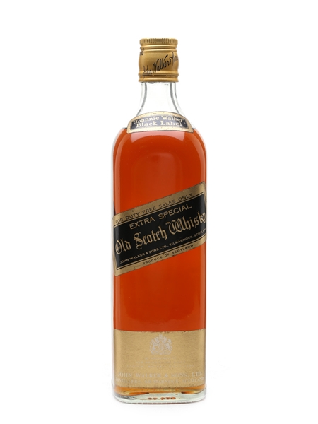 Johnnie Walker Black Label Bottled 1960s-1970s - Duty Free 75cl