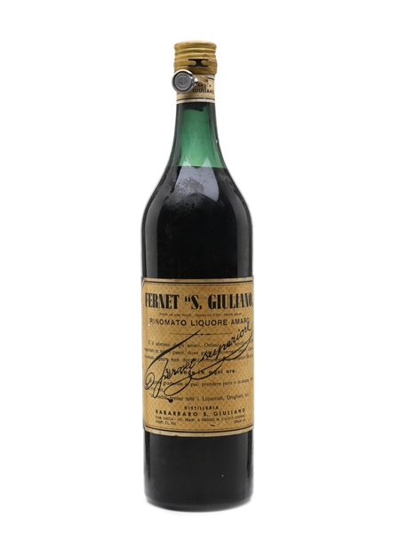 Fernet S Giuliano Bottled 1950s 100cl / 45%