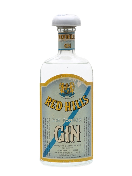 Red Hills Dry London Gin Bottled 1950s 75cl / 45%