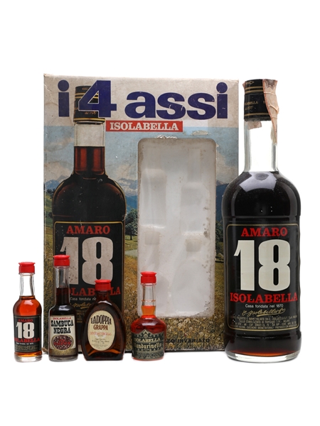 Isolabella 18 Amaro Set Bottled 1970s 75cl & 4 x 2.5cl