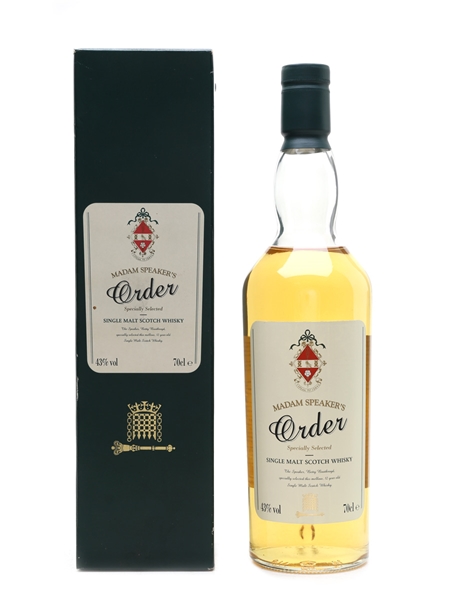 Madam Speaker's Order 12 Year Old House Of Commons - Glendullan 70cl / 43%