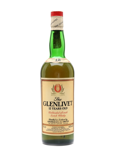 Glenlivet 12 Year Old Bottled 1970s - Rene Briand 75cl / 43%