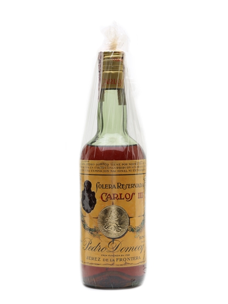 Carlos III Solera Reservada Brandy Bottled 1970s - Pedro Domecq 75cl / 39.5%