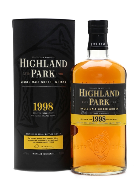 Highland Park 1998 Bottled 2010 - Travel Retail Exclusive 100cl / 40%