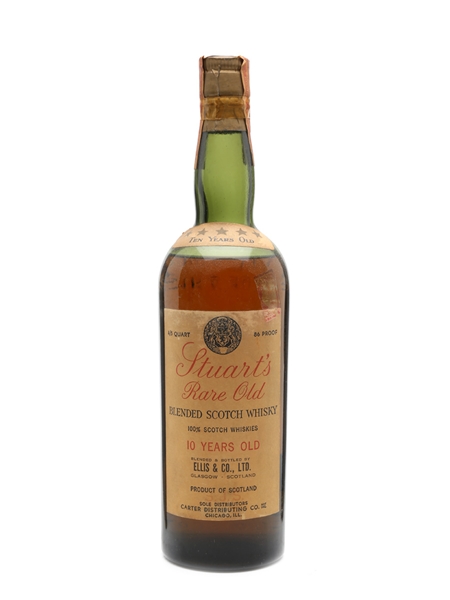 Stuart's Rare Old 10 Years Old Bottled 1940s 75cl