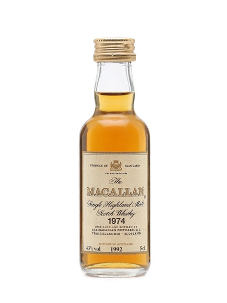 Macallan 1974 Bottled 1992 Miniature 