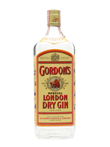 Gordon's Dry Gin Bottled 1990s 100cl / 40%