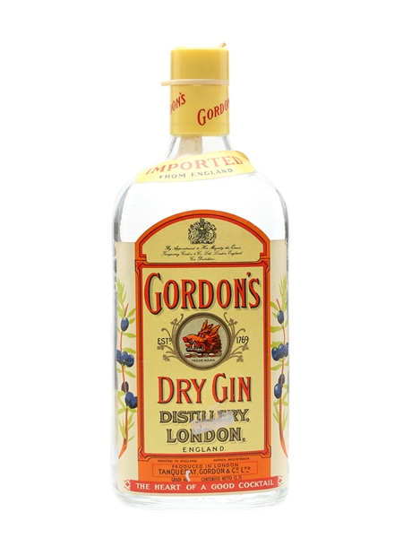 Gordon's Dry Gin Bottled 1980s - Wax & Vitale 75cl / 40%