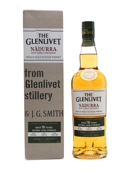 Glenlivet 16 Year Old Nadurra Bottled 2013 - Batch 0313W 70cl / 54.8%