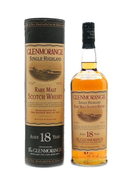 Glenmorangie 18 Year Old Bottled 1990s - Duty Free 100cl / 43%