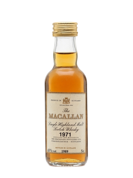 Macallan 1971 Bottled 1989 Miniature 