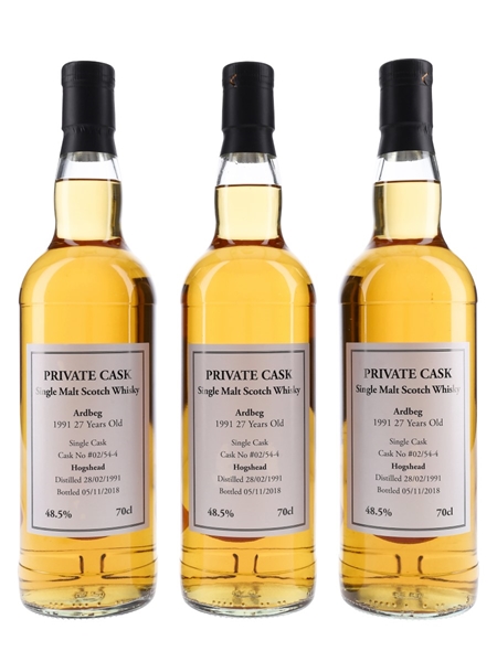 Ardbeg 1991 Private Cask 27 Year Old 3 x 70cl / 48.5%