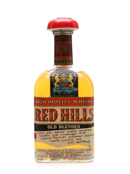 Red Hills Old Blended Whisky Bottled 1960s - Buton 75cl / 43%