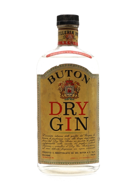 Buton Dry Gin Bottled 1950s 75cl / 45%