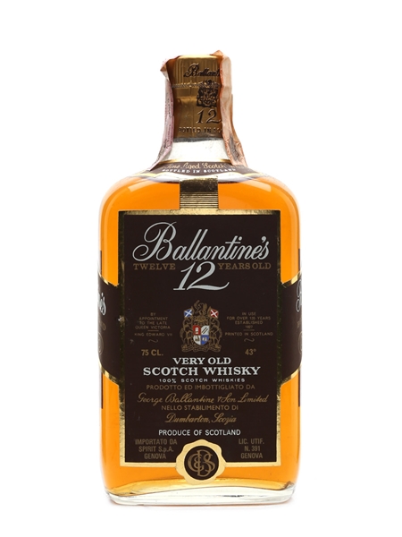 Ballantine's 12 Year Old Bottled 1960s - Spirit 75cl / 43%