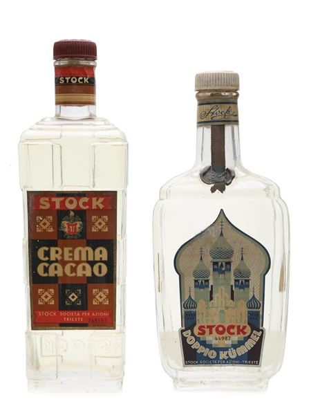 Stock Crema Cacao & Doppio Kummel Bottled 1950s 2 x 75cl