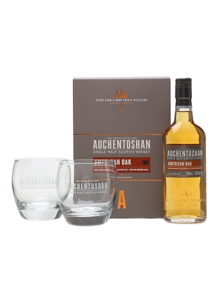 Auchentoshan American Oak Tumblers Gift Set 20cl / 40%