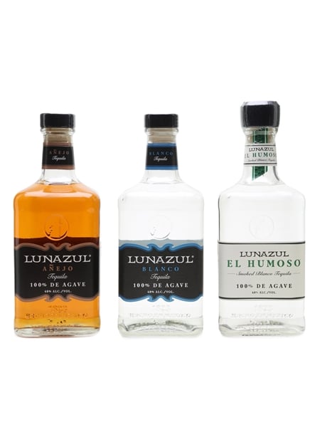 Lunazul Anejo, Blanco & El Humoso  3 x 75cl / 40%