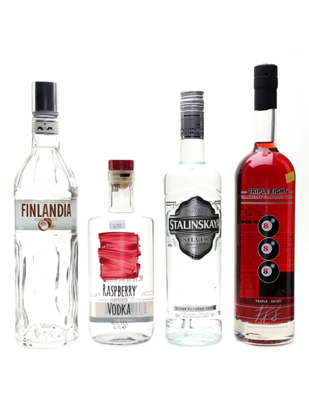 Assorted Vodka Plain & Flavoured 2 x 70cl & 2 x 75cl