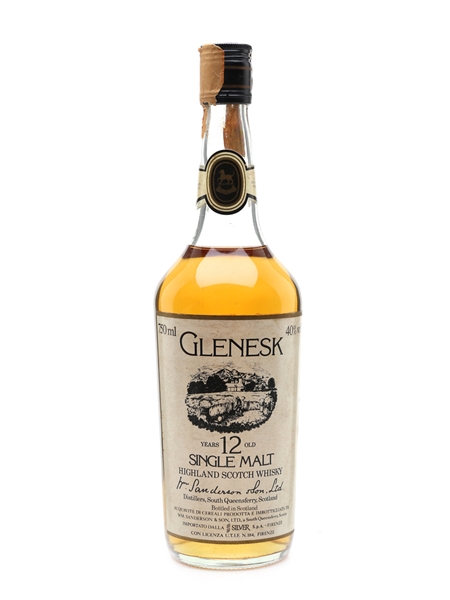 Glenesk 12 Year Old Bottled 1980s - Silver 75cl / 40%