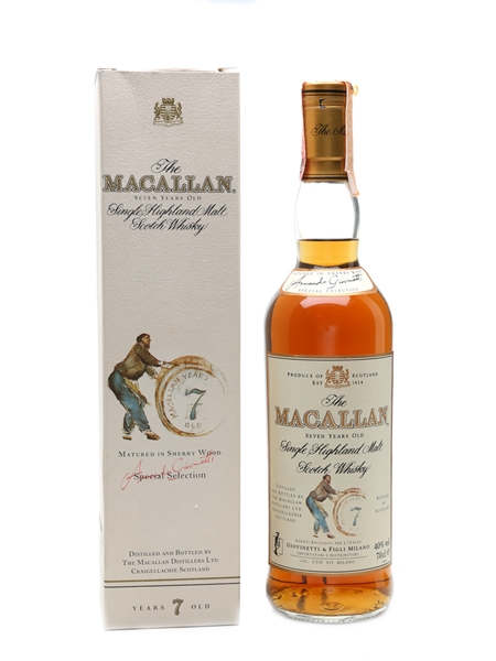 Macallan 7 Year Old Bottled 1990s - Giovinetti 70cl / 40%