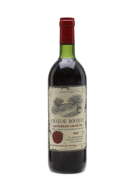 Chateau Bouquey 1983 Sant Emilion Grand Cru 75cl