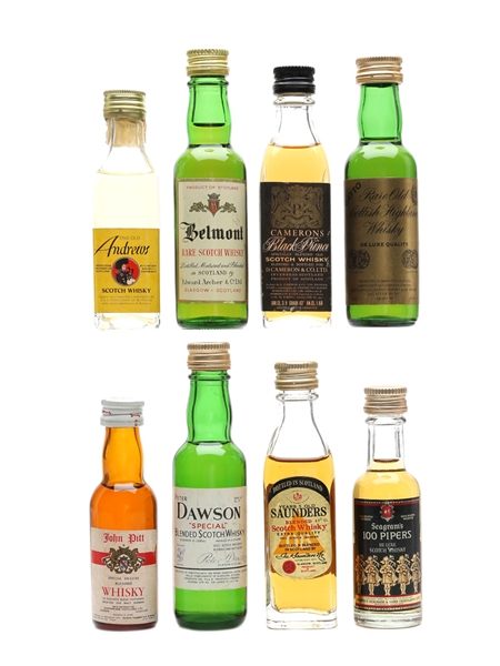 Assorted Scotch Whisky Bottled 1960s-1970s 8 x 2.7cl-4cl