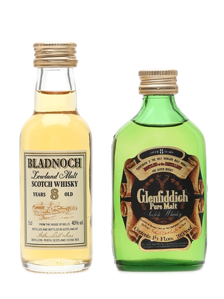 Bladnoch & Glenfiddich 8 Year Old  4.7cl & 5cl / 40%