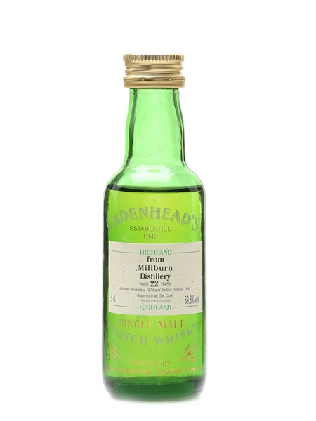 Millburn 1974 22 Year Old - Cadenhead's 5cl / 59.8%