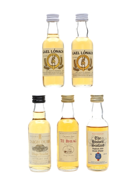 Assorted Scotch Whisky Gael Lonach, Taigh Dubh & Te Bheag 5 x 5cl / 40%