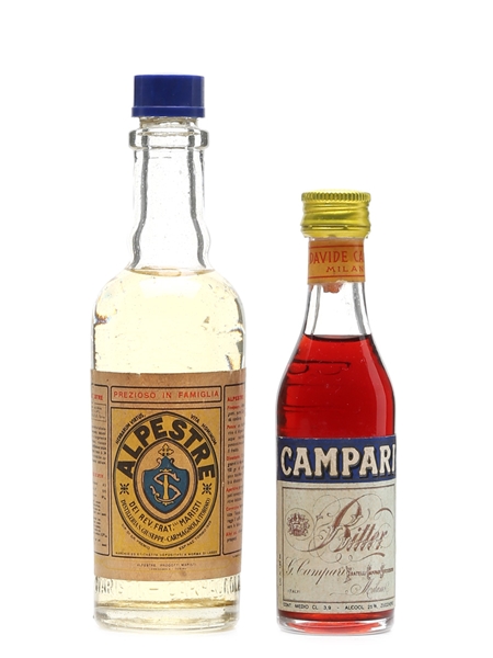 Alpestre & Campari Bottled 1950s & 1970s 10cl & 3.9cl