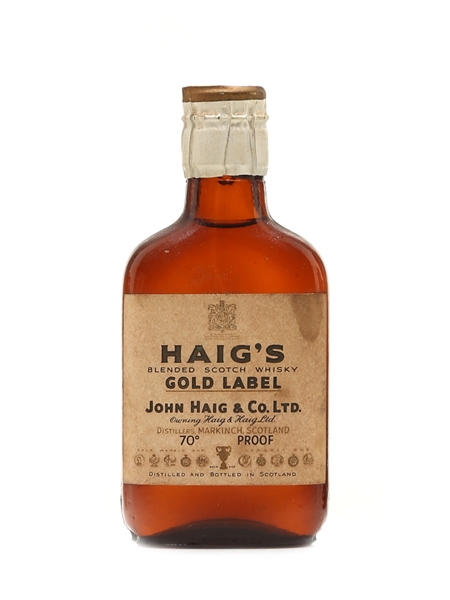 Haig's Gold Label Spring Cap Bottled 1950s 5cl / 40%