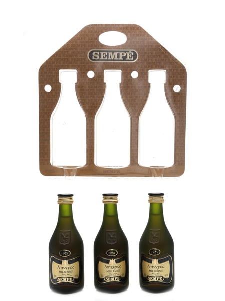 Sempe Millesime Armagnac 1965, 1968 & 1975 3 x 5cl / 40%