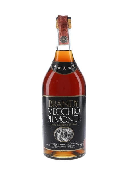 Vecchio Piemonte 5 Star Brandy Bottled 1970s - Martini & Rossi 100cl / 42%