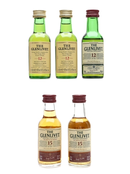 Glenlivet 12 & 15 Year Old  5 x 5cl / 40%