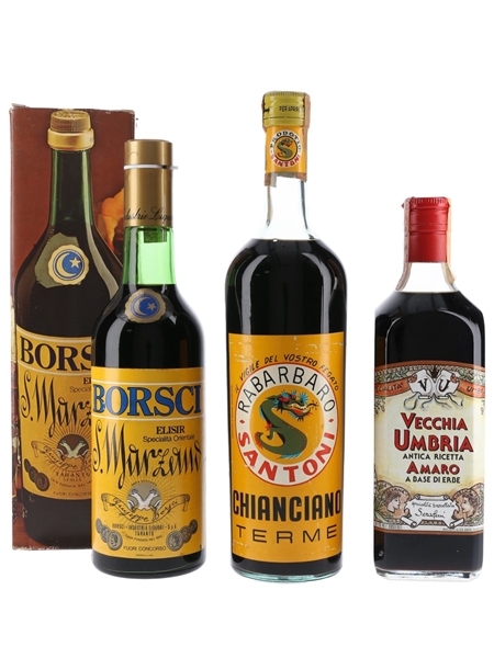 Borsci, Santoni & Serafini Liqueurs Bottled 1960s-1980s 3 x 75cl-100cl