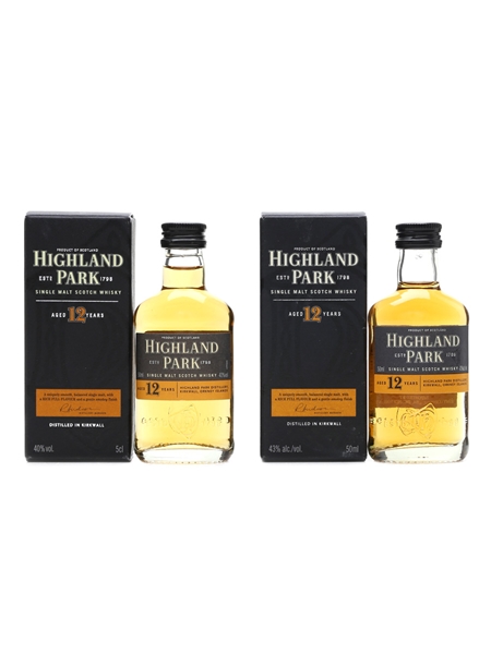 Highland Park 12 Year Old  2 x 5cl / 40%