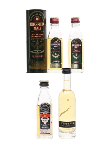 Bushmills & Penderin Irish & Welsh Whiskey 4 x 5cl