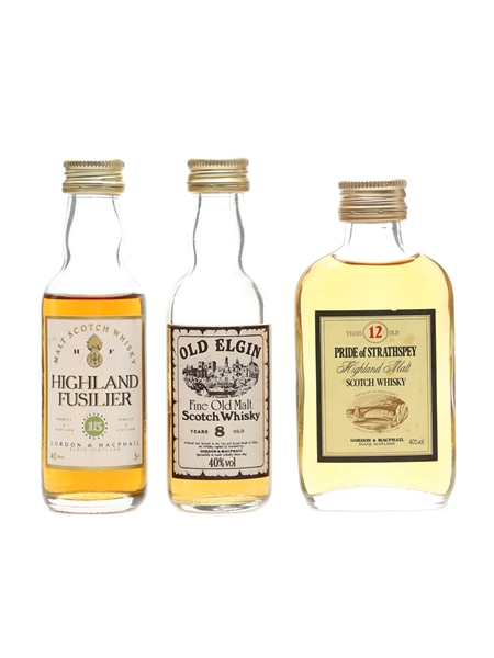 Highland Fusilier, Old Elgin & Pride of Strathspey Gordon & MacPhail 3 x 5cl / 40%