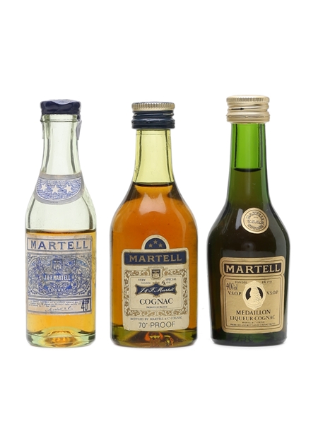 Martell Medaillon, VS, VOP Bottled 1960s-1970s 3 x 3cl / 40%